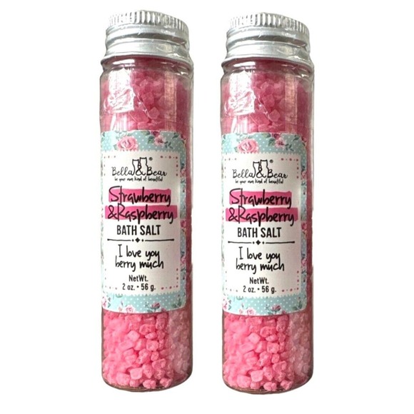 2 Pack Bella Bears Unicorn Dreams Strawberry & Raspberry Bath Salt 2oz Each - Picture 1 of 2